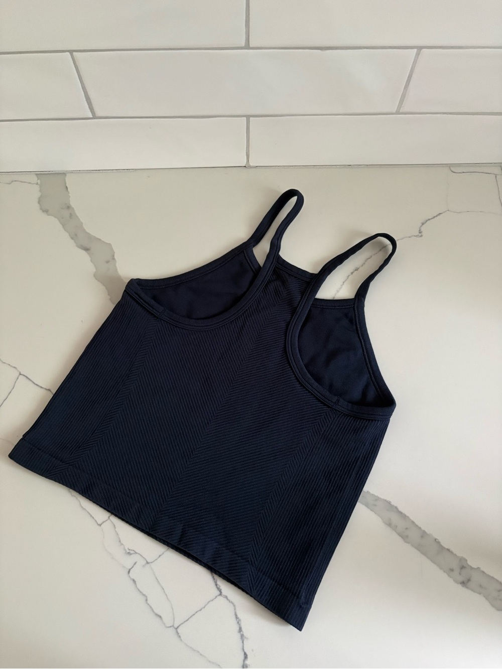 ALL IN MOTION Target Navy Ribbed Athletic Crop Tank